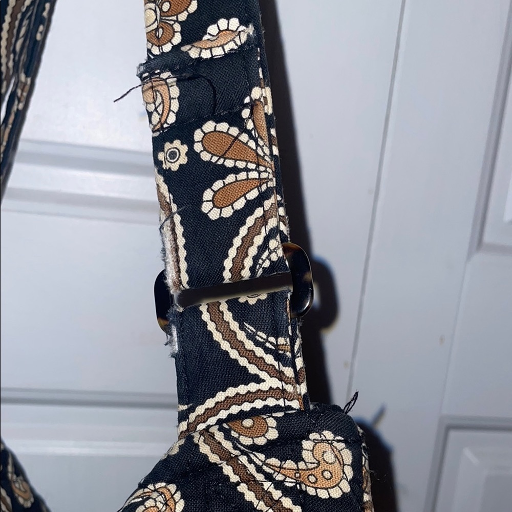 Vera Bradley Black and Gold Paisley Shoulder Bag - Picture 4 of 9
